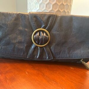 HOBO Blue Leather Clutch